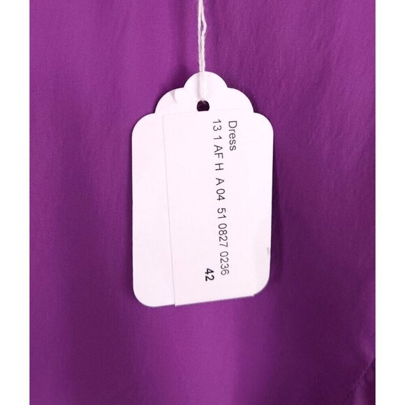 Moschino Cheap And Chic One Shoulder Midi Dress Size 42 US 8 Purple $349 - Picture 8 of 11